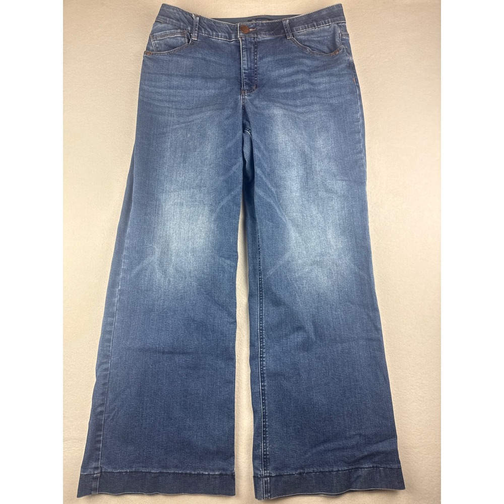 Democracy Ab solution Wide Leg Jeans Medium Wash High Rise 14 B26521XZP